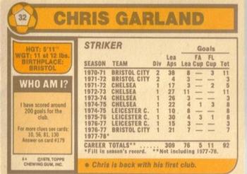 1978-79 Topps #32 Chris Garland Back