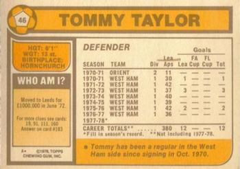 1978-79 Topps #46 Tommy Taylor Back