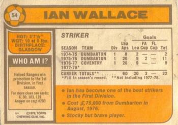 1978-79 Topps #54 Ian Wallace Back