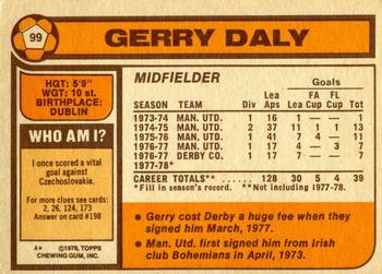 1978-79 Topps #99 Gerry Daly Back