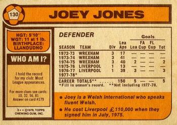 1978-79 Topps #130 Joey Jones Back