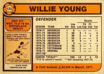 1978-79 Topps #132 Willie Young Back