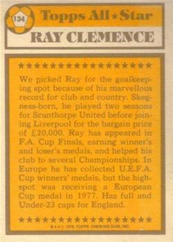 1978-79 Topps #134 Ray Clemence Back