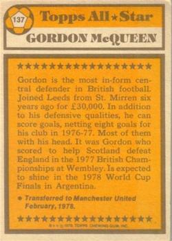 1978-79 Topps #137 Gordon McQueen Back