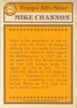 1978-79 Topps #143 Mike Channon Back