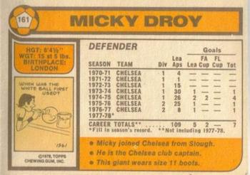 1978-79 Topps #161 Micky Droy Back