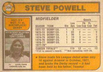 1978-79 Topps #206 Steve Powell Back