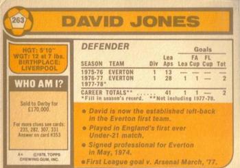 1978-79 Topps #263 Dave Jones Back