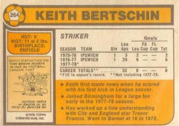 1978-79 Topps #264 Keith Bertschin Back