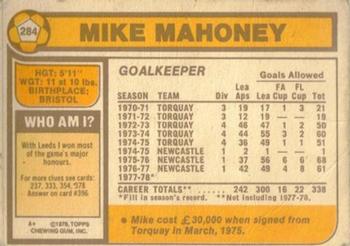 1978-79 Topps #284 Mike Mahoney Back