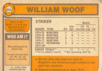 1978-79 Topps #354 Billy Woof Back