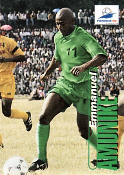 1998 Panini World Cup #41 Emmanuel AmunIke Front