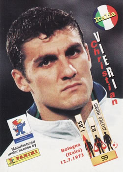1998 Panini World Cup #99 Christian Vieri Back