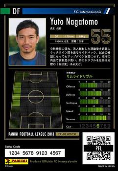 2013 Panini Football League (PFL01) #027 Yuto Nagatomo Back