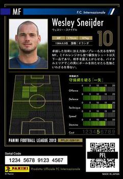 2013 Panini Football League (PFL01) #028 Wesley Sneijder Back