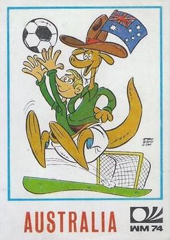 1974 Panini FIFA World Cup Munich Stickers #106 Australia Caricature Front