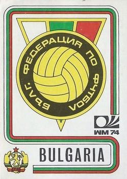 1974 Panini FIFA World Cup Munich Stickers #249 Stema Bulgaria Front