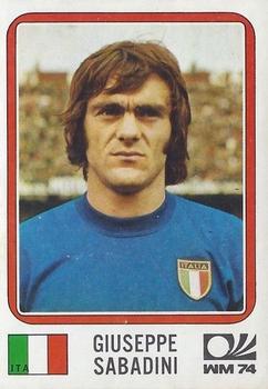 1974 Panini FIFA World Cup Munich Stickers #291 Giuseppe Sabadini Front