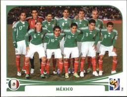 2010 Panini FIFA World Cup Stickers (Black Back) #49 México - Team Front