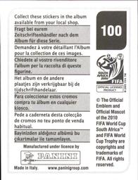 2010 Panini FIFA World Cup Stickers (Black Back) #100 Franck Ribery Back