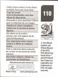 2010 Panini FIFA World Cup Stickers (Black Back) #110 Gabriel Heinze Back