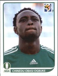 2010 Panini FIFA World Cup Stickers (Black Back) #140 Chinedu Obasi Ogbuke Front
