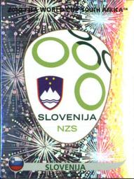 2010 Panini FIFA World Cup Stickers (Black Back) #240 Slovenija - Emblem Front