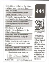 2010 Panini FIFA World Cup Stickers (Black Back) #444 Roque Santa Cruz Back