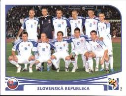 2010 Panini FIFA World Cup Stickers (Black Back) #467 Slovenská Republika - Team Front