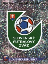 2010 Panini FIFA World Cup Stickers (Black Back) #468 Slovenská Republika - Emblem Front