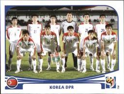 2010 Panini FIFA World Cup Stickers (Black Back) #505 Korea DPR - Team Front