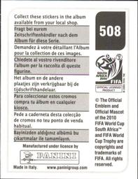 2010 Panini FIFA World Cup Stickers (Black Back) #508 Ri Jun-Il Back