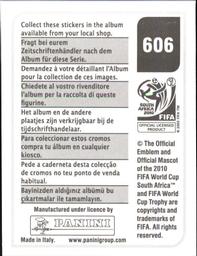2010 Panini FIFA World Cup Stickers (Black Back) #606 Luis Ramos Back
