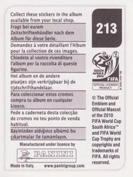 2010 Panini FIFA World Cup Stickers (Black Back) #213 Maurice Edu Back