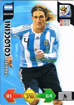 2010 Panini Adrenalyn XL World Cup (International Edition) #NNO Fabricio Coloccini Front