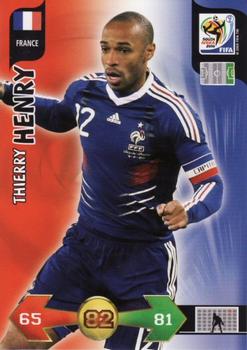 2010 Panini Adrenalyn XL World Cup (International Edition) #NNO Thierry Henry Front