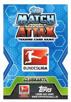 2014-15 Topps Match Attax Bundesliga #127 Hannover 96 Clubkarte Back