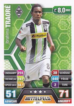 2014-15 Topps Match Attax Bundesliga #231 Ibrahima Traore Front