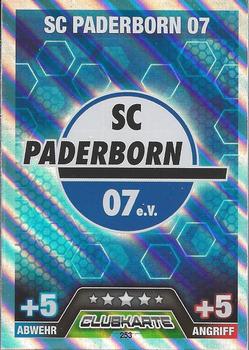 2014-15 Topps Match Attax Bundesliga #253 SC Paderborn 07 Clubkarte Front