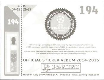 2014-15 Panini UEFA Champions League Stickers #194 Andre Almeida Back
