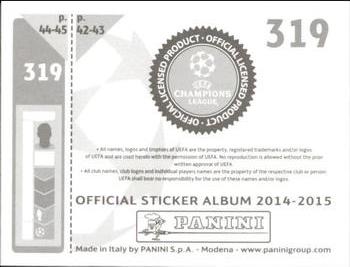 2014-15 Panini UEFA Champions League Stickers #319 Fabrice N'Sakala Back