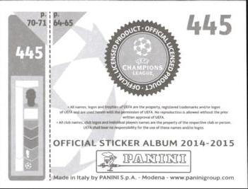2014-15 Panini UEFA Champions League Stickers #445 Ezequiel Lavezzi Back