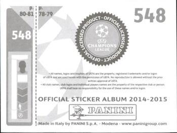 2014-15 Panini UEFA Champions League Stickers #548 Ales Mertelj Back