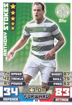 2014-15 Topps Match Attax SPFL #33 Anthony Stokes Front