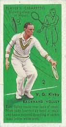 1936 Player's Tennis #35 V. G. Kirby Front