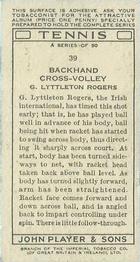 1936 Player's Tennis #39 G. Lyttleton Rogers Back