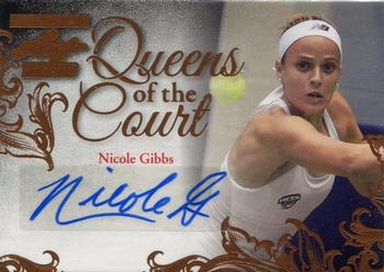 2015 Leaf Ultimate - Queen of the Court Autographs #QC-NG1 Nicole Gibbs Front
