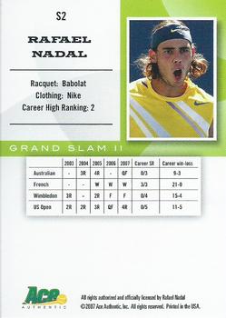 2008 Ace Authentic Grand Slam II #S2 Rafael Nadal Back