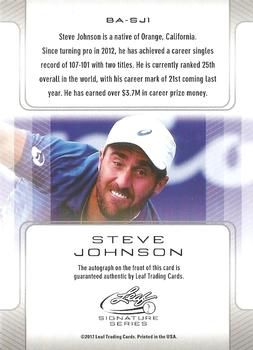 2017 Leaf Signature Series #BA-SJ1 Steve Johnson Back