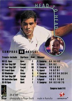1996 Intrepid Blitz ATP #28 Andre Agassi / Pete Sampras Back